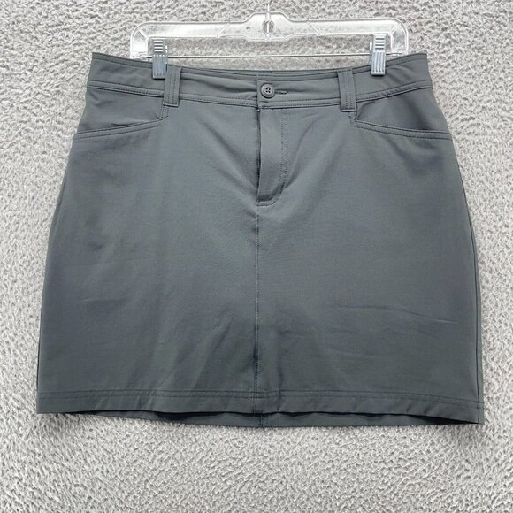 Eddie Bauer Womens Skort Skirt Size 10 Gray Pockets Athletic Travel Pickle Ball - Picture 1 of 13